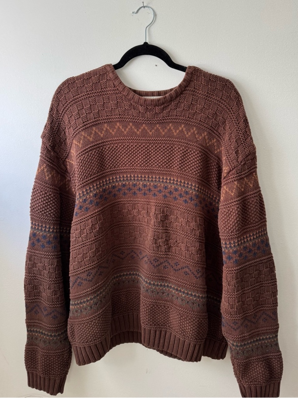 Vintage 80s Banana Republic Safari Travel Sweater Australia Southwestern Large